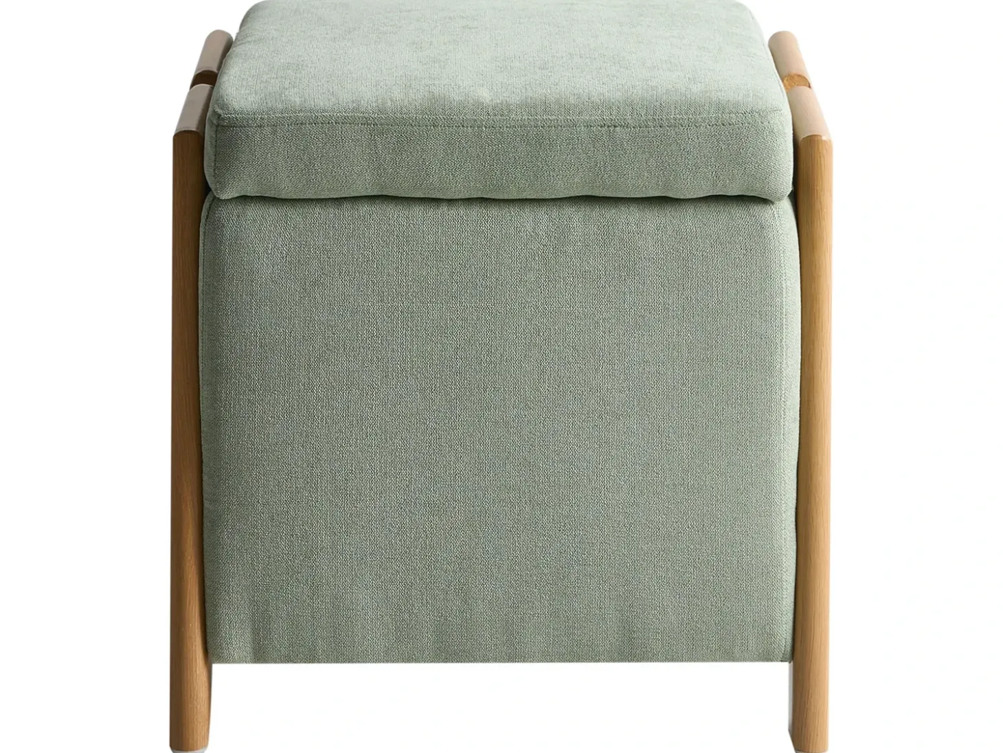 Puf med opbevaring EDLAND 45 cm 43 cm Lysegrøn