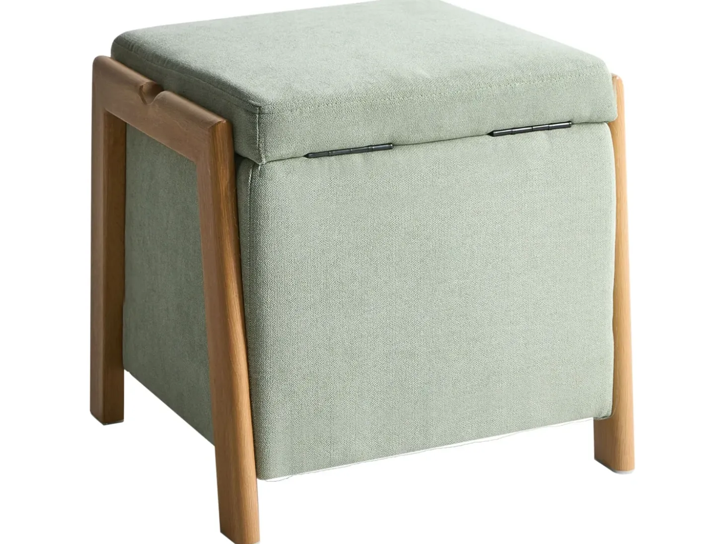 Puf med opbevaring EDLAND 45 cm 43 cm Lysegrøn