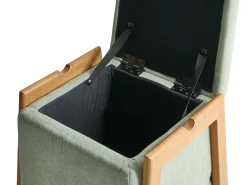 Puf med opbevaring EDLAND 45 cm 43 cm Lysegrøn