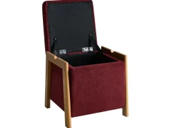 Puf med opbevaring EDLAND 45 cm 43 cm Bordeaux