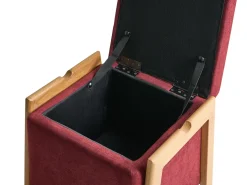 Puf med opbevaring EDLAND 45 cm 43 cm Bordeaux