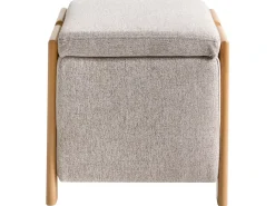 Puf med opbevaring EDLAND 45 cm 43 cm Beige