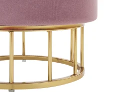 Puf med opbevaring ELGIN Velour Lyserød