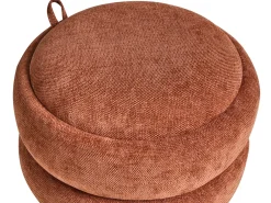 Puf med opbevaring HAWLEY Chenille Guldbrun