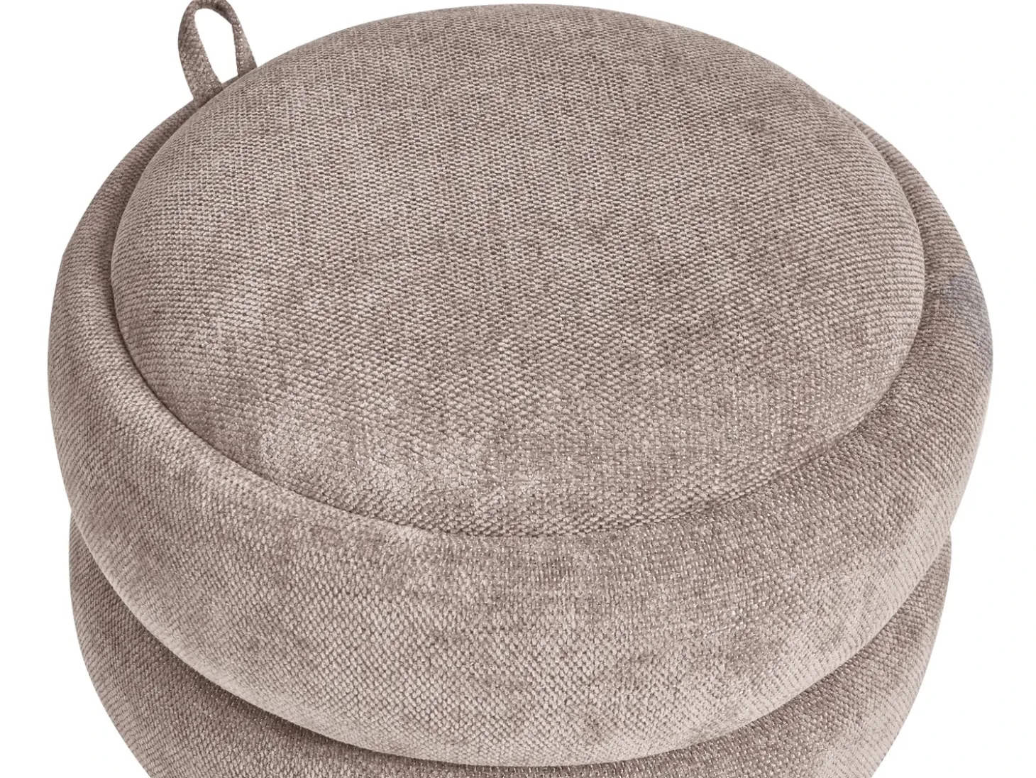 Puf med opbevaring HAWLEY Chenille Brungrå