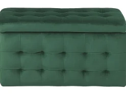 Puf med opbevaring MICHIGAN Velour Mørkegrøn