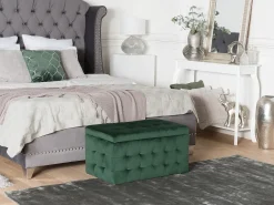 Puf med opbevaring MICHIGAN Velour Mørkegrøn