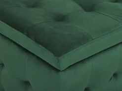 Puf med opbevaring MICHIGAN Velour Mørkegrøn