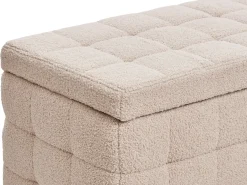 Puf med opbevaring MICHIGAN Boucle Beige