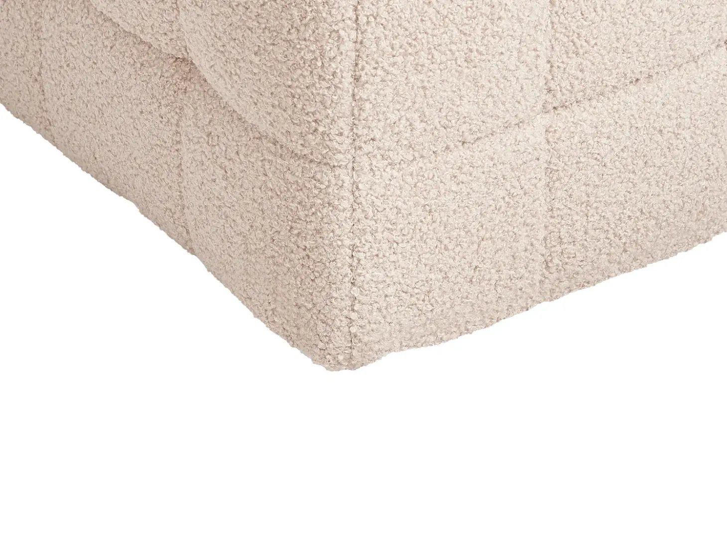 Puf med opbevaring MICHIGAN Boucle Beige