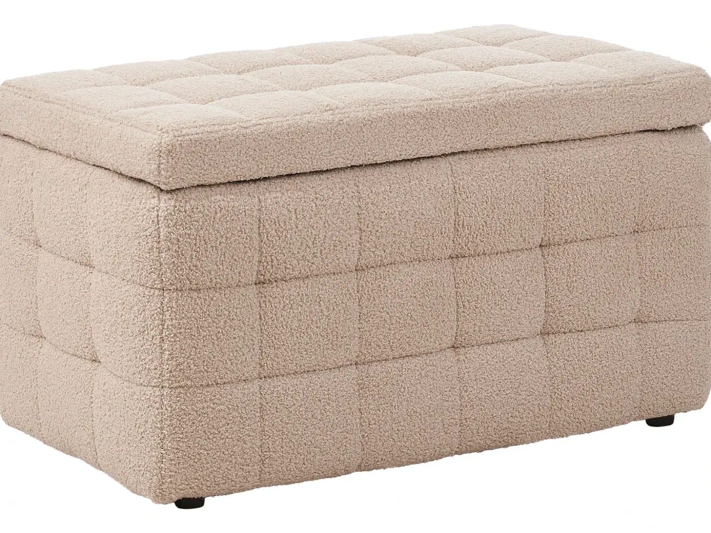 Puf med opbevaring MICHIGAN Boucle Beige