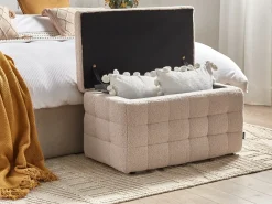 Puf med opbevaring MICHIGAN Boucle Beige