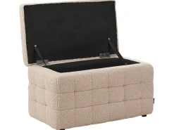 Puf med opbevaring MICHIGAN Boucle Beige
