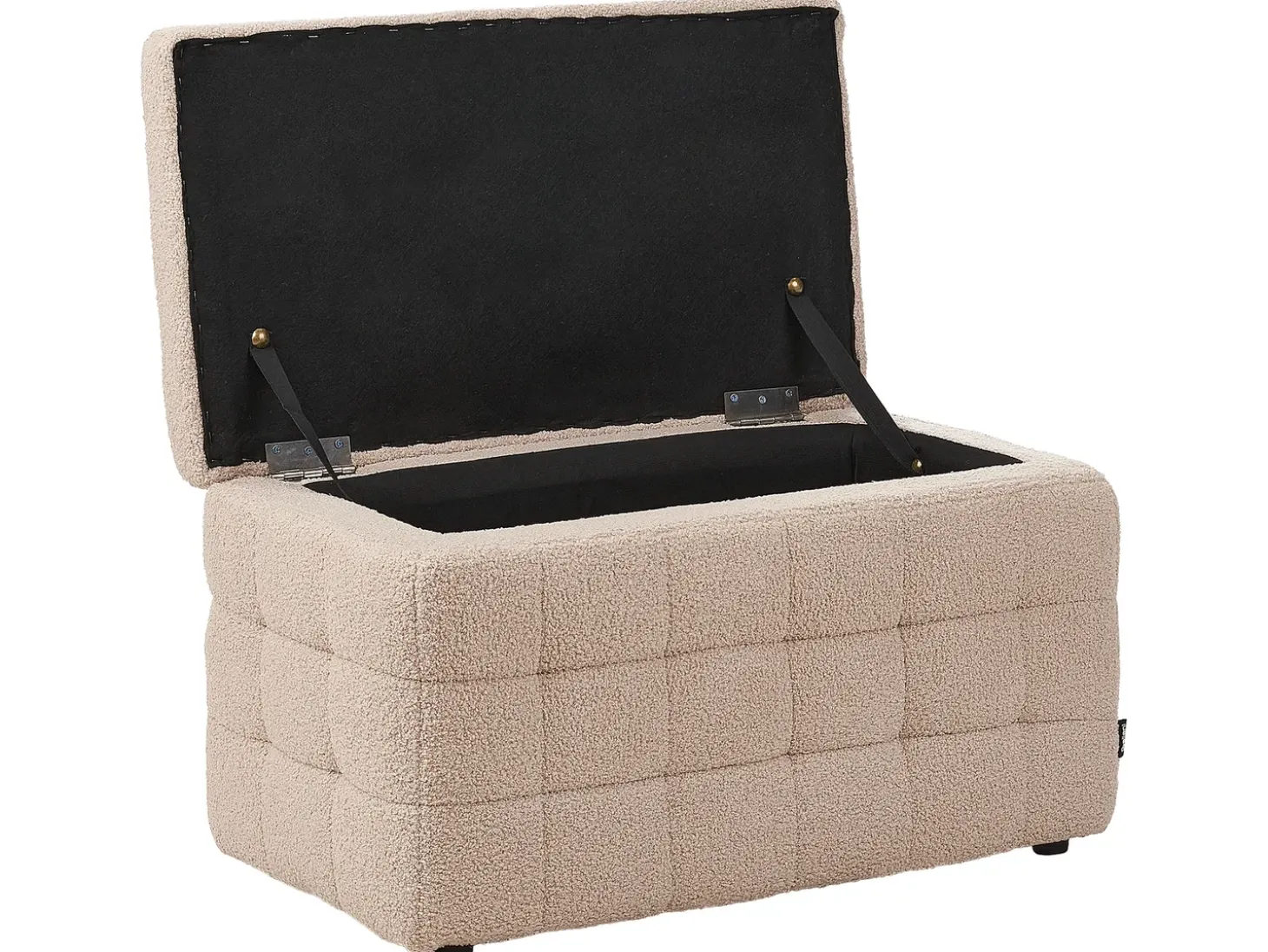 Puf med opbevaring MICHIGAN Boucle Beige