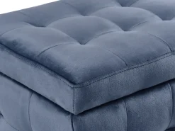 Puf med opbevaring MICHIGAN Velour Mørkeblå