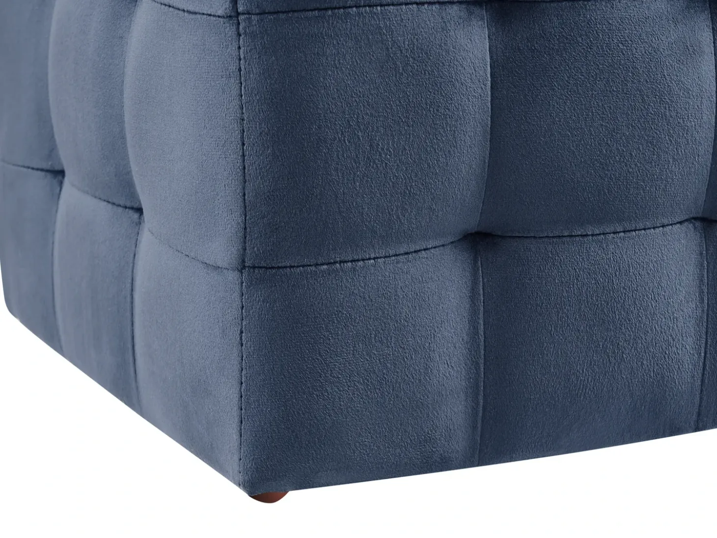 Puf med opbevaring MICHIGAN Velour Mørkeblå