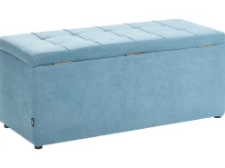Puf med opbevaring OREM 100 cm 40 cm Blå