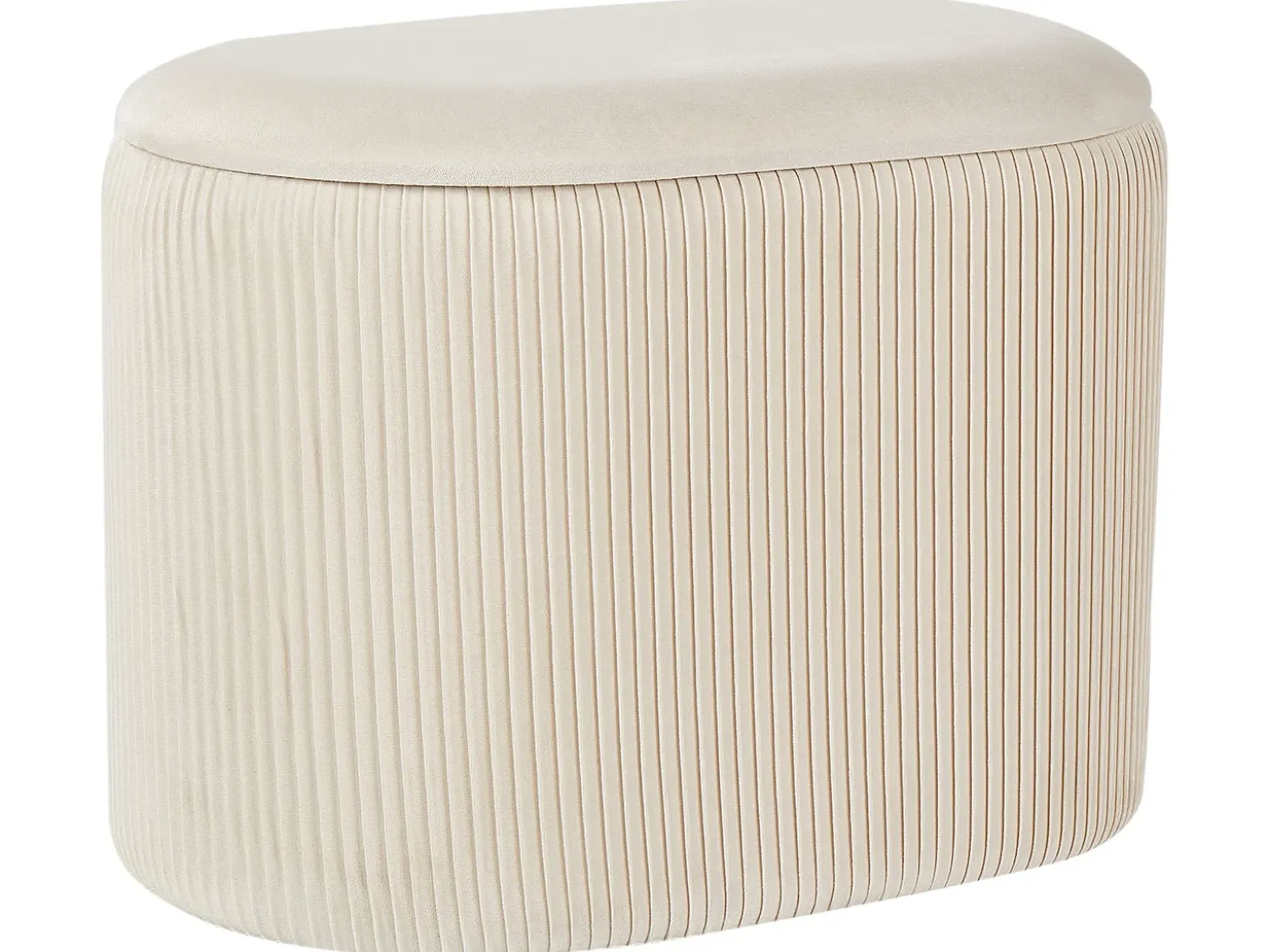 Puf med opbevaring RICHLAND Velour Lys Beige