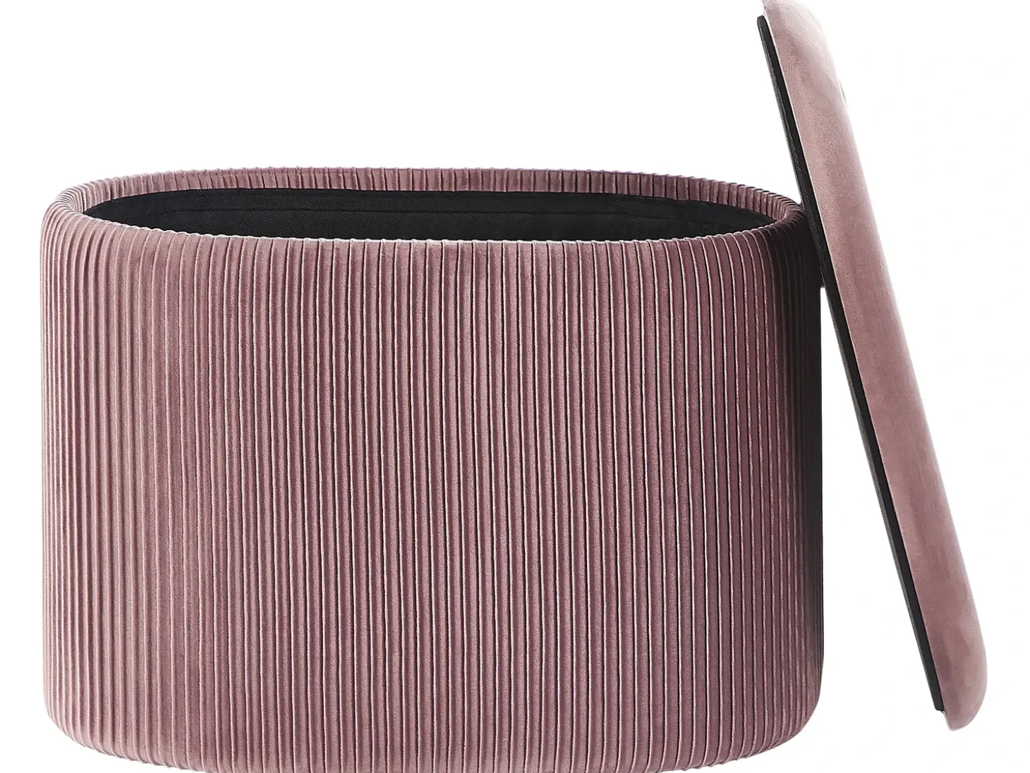 Puf med opbevaring RICHLAND Velour Lyserød