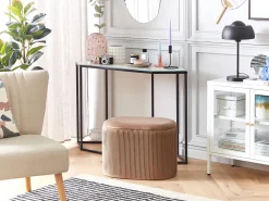 Puf med opbevaring RICHLAND Velour Beige