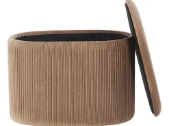Puf med opbevaring RICHLAND Velour Beige