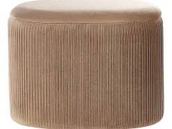 Puf med opbevaring RICHLAND Velour Beige