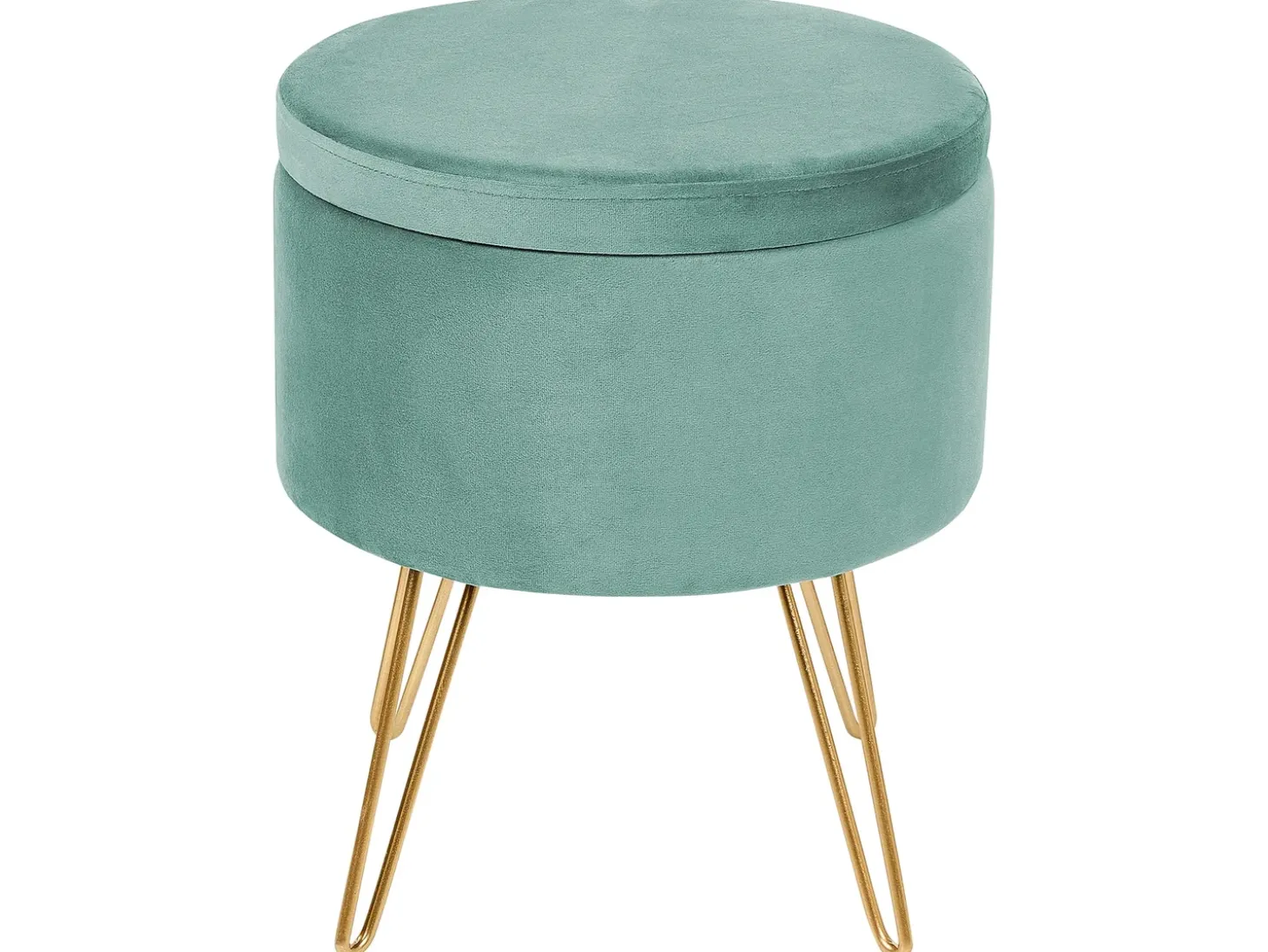 Puf med opbevaring SILAS Velour Mintgrøn