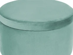 Puf med opbevaring SILAS Velour Mintgrøn