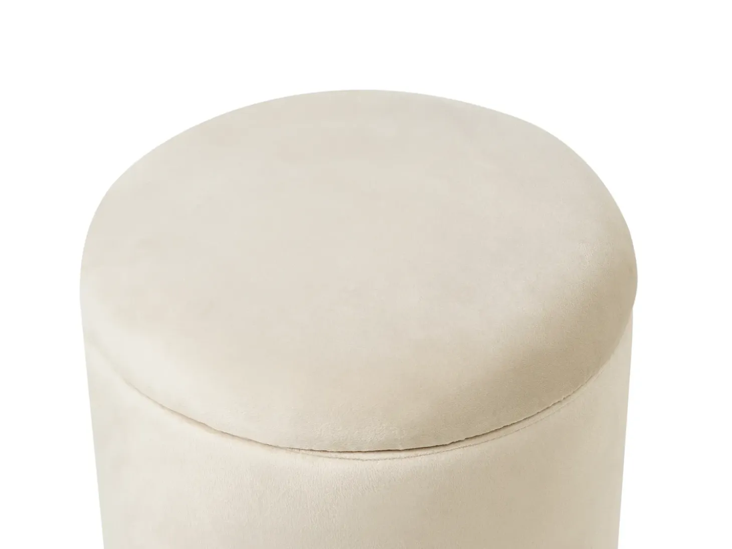 Puf med opbevaring WENONA Velour Lys Beige