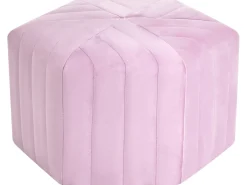 Puf MURIETTA Velour Lysviolet