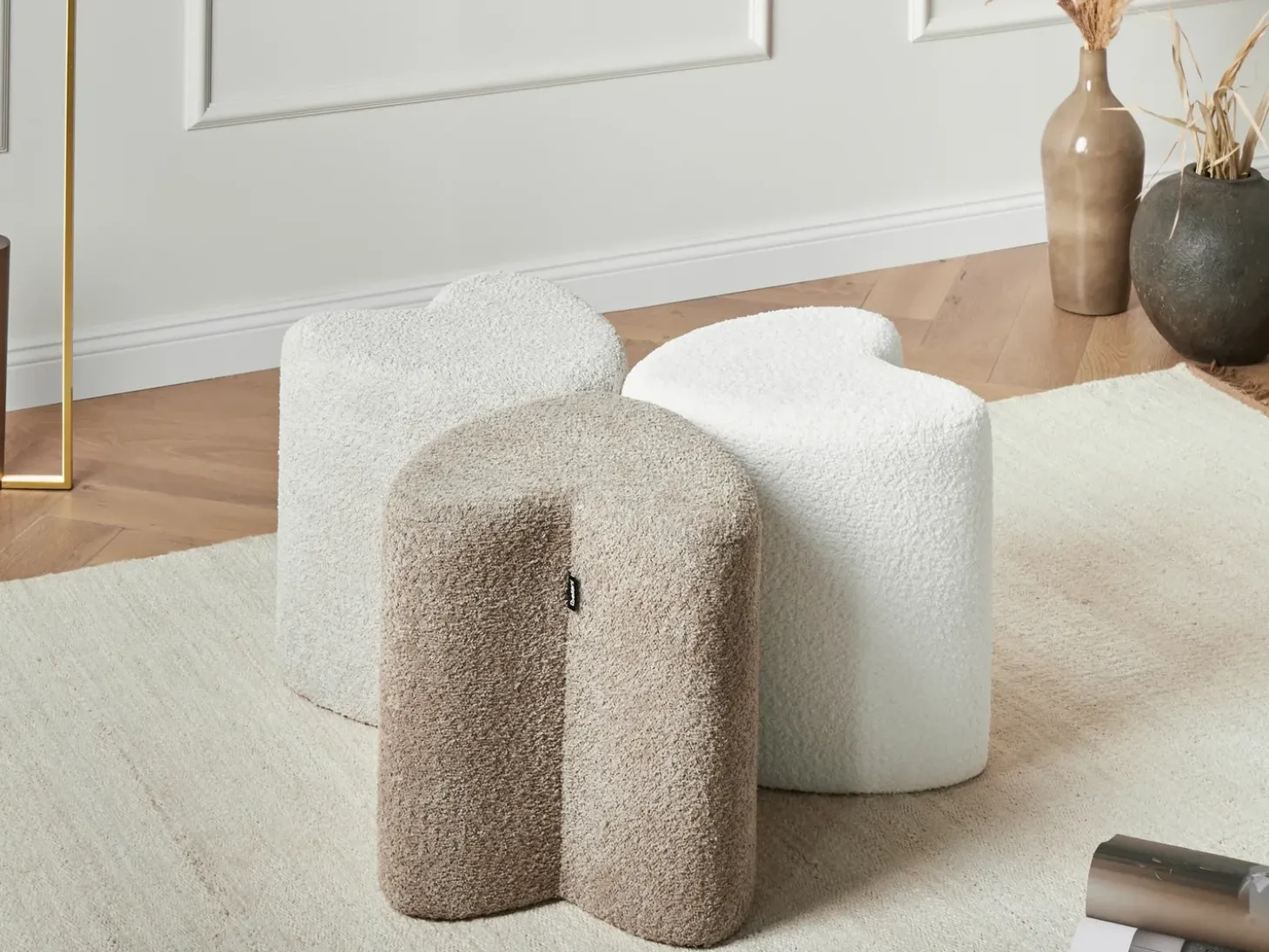 Puf SCOTIA Chenille Beige