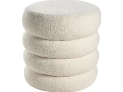Puf SUMPTER Boucle Cremehvid