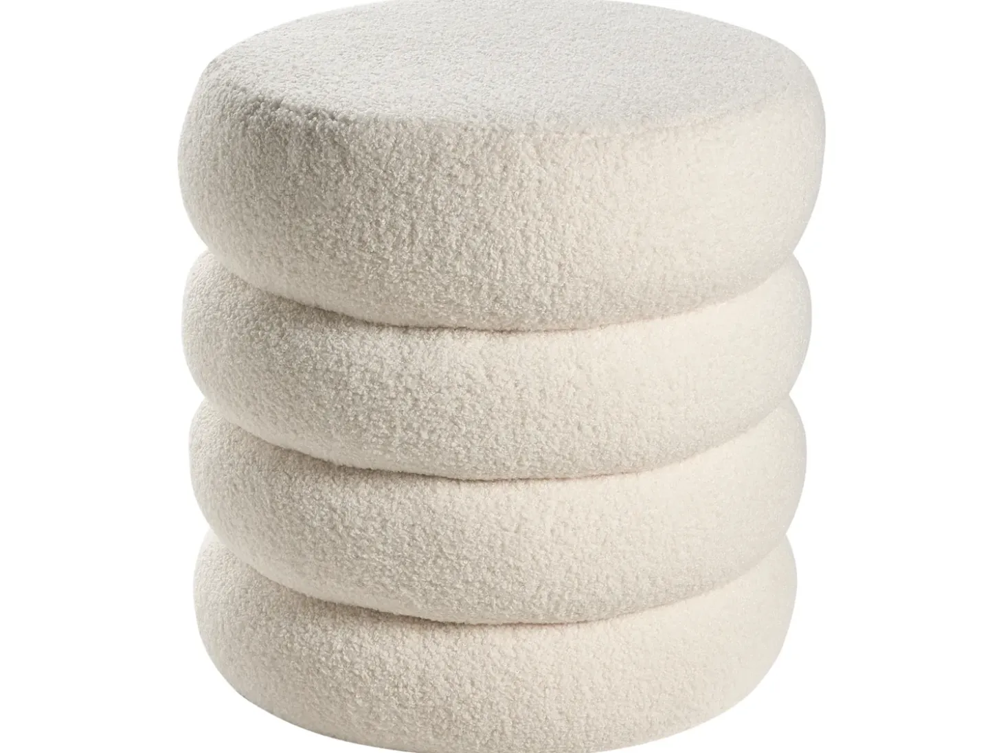 Puf SUMPTER Boucle Cremehvid