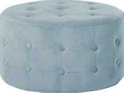 Puf TAMPA Velour Lysegrå