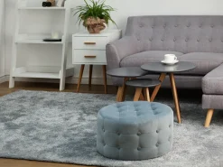 Puf TAMPA Velour Lysegrå