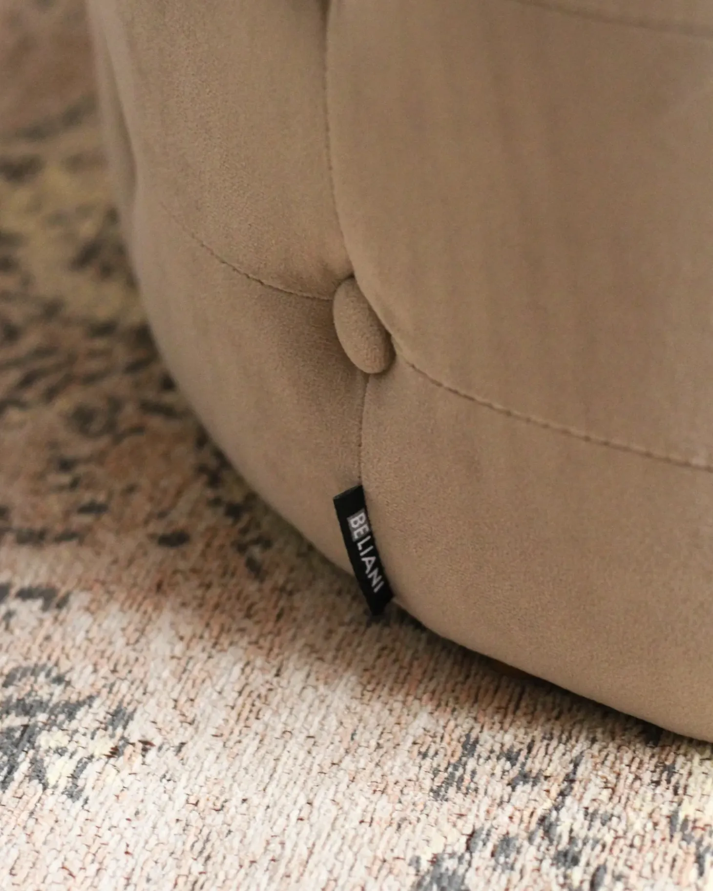 Puf TAMPA Velour Sand Beige