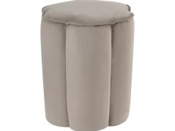 Puf TAPPEN Velour Brungrå