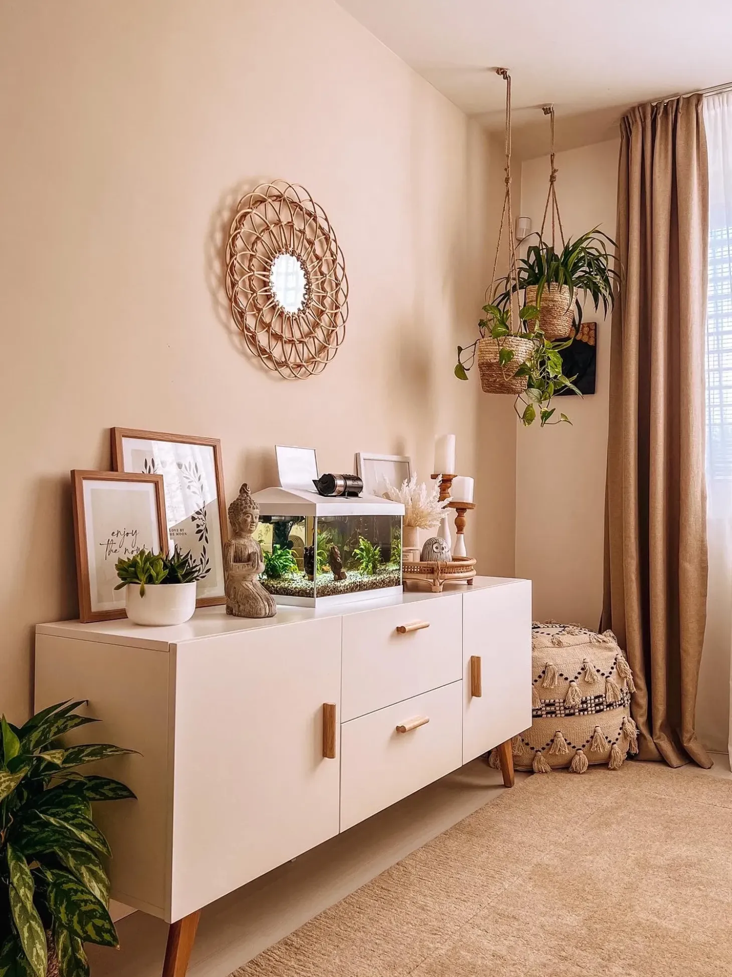 Puf THONDI Bomuld Beige