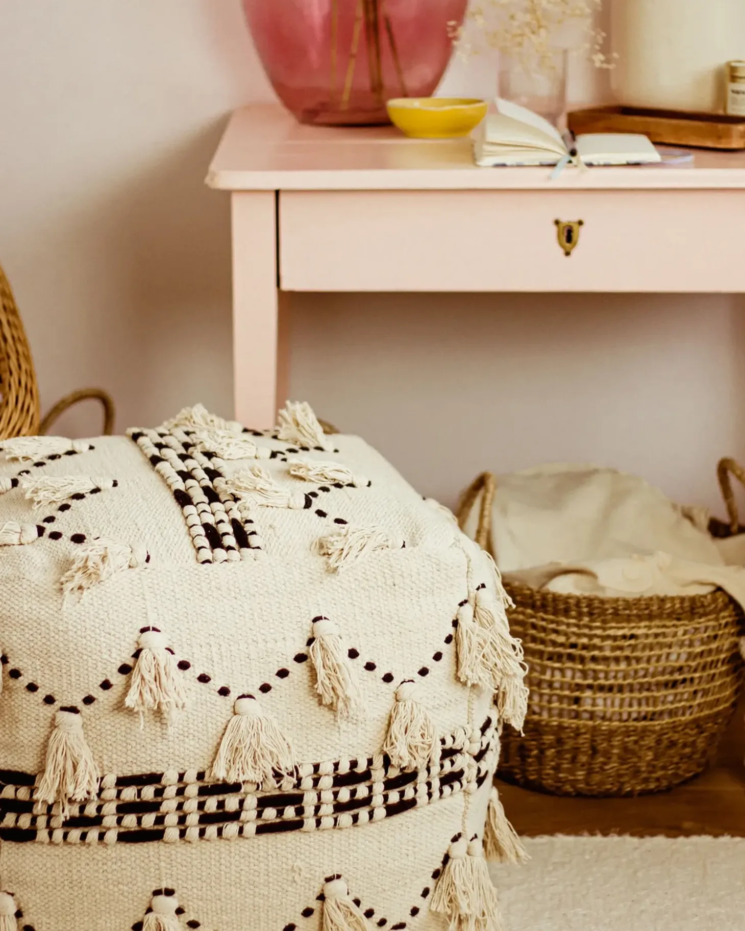 Puf THONDI Bomuld Beige