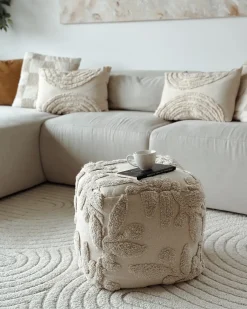 Puf Tuftet MULTAN Bomuld Beige