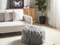 Puf TUKKI Kunstig pels Grå