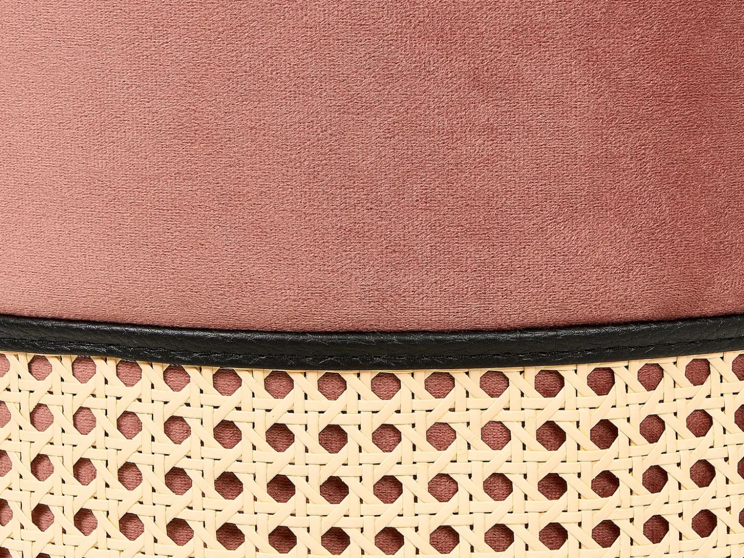 Puf YANKTON Velour Lyserød