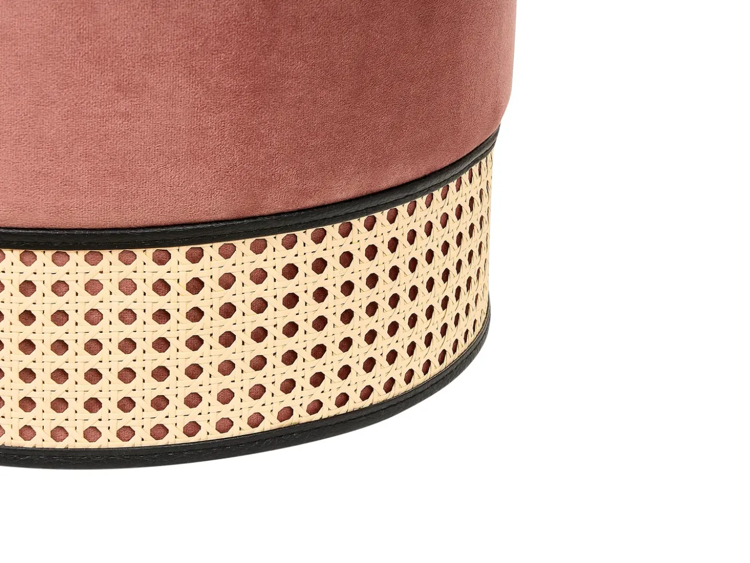 Puf YANKTON Velour Lyserød