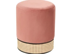 Puf YANKTON Velour Lyserød