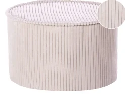Puf ZIKRIA Velour Lys Beige