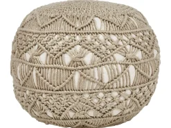 Puf AADHI Syntetisk materiale Beige