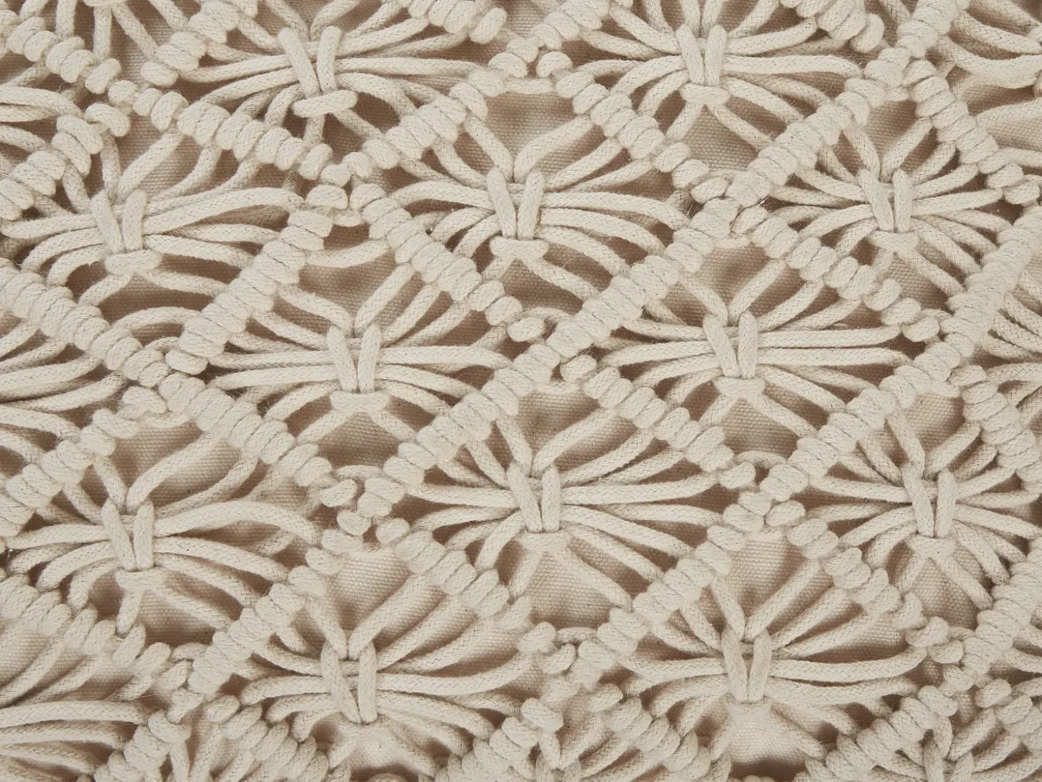 Puf Macramé BERRECHID Bomuld Beige