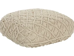 Puf Macramé BERRECHID Bomuld Beige