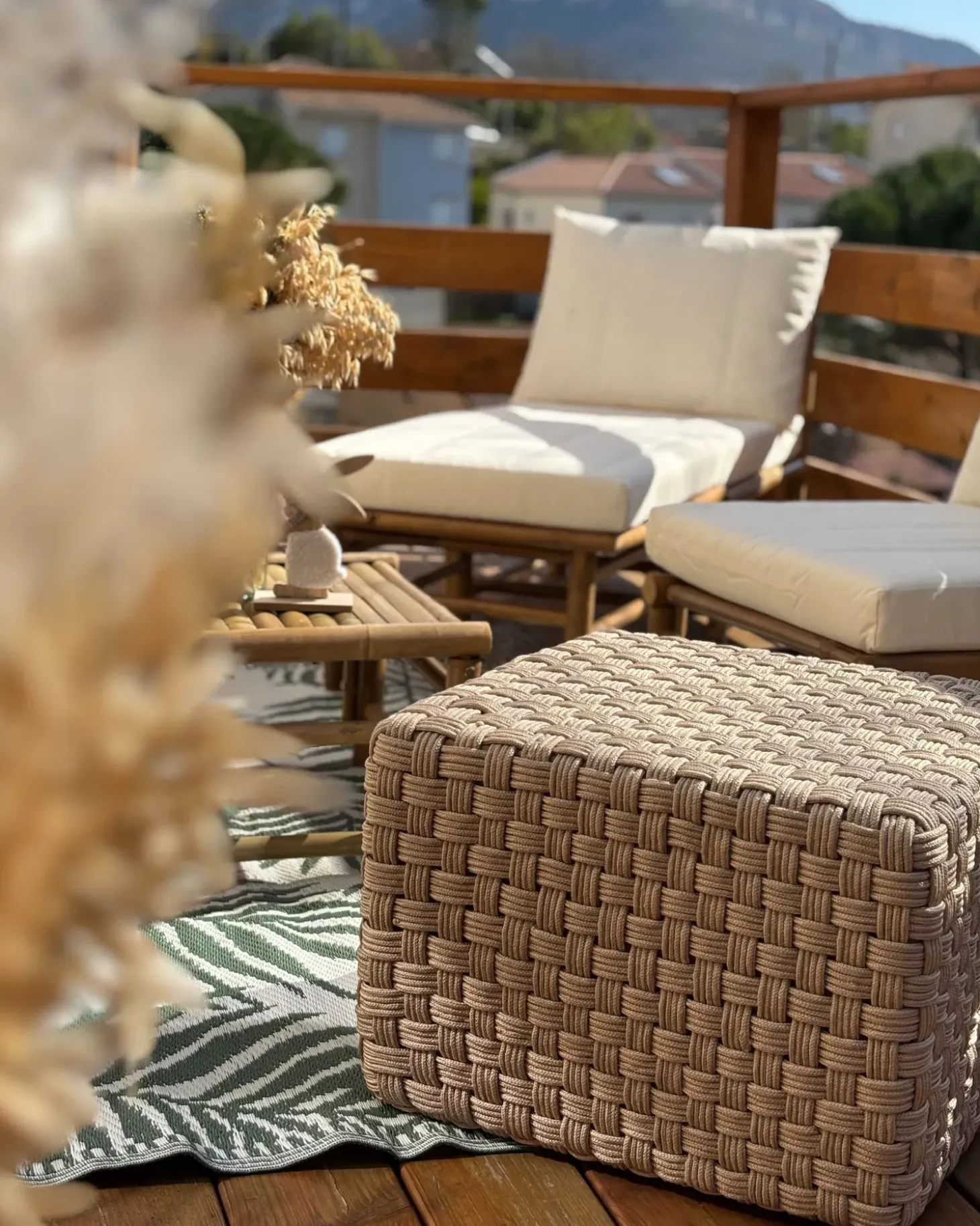 Puf NALLI Syntetisk materiale Lys Beige