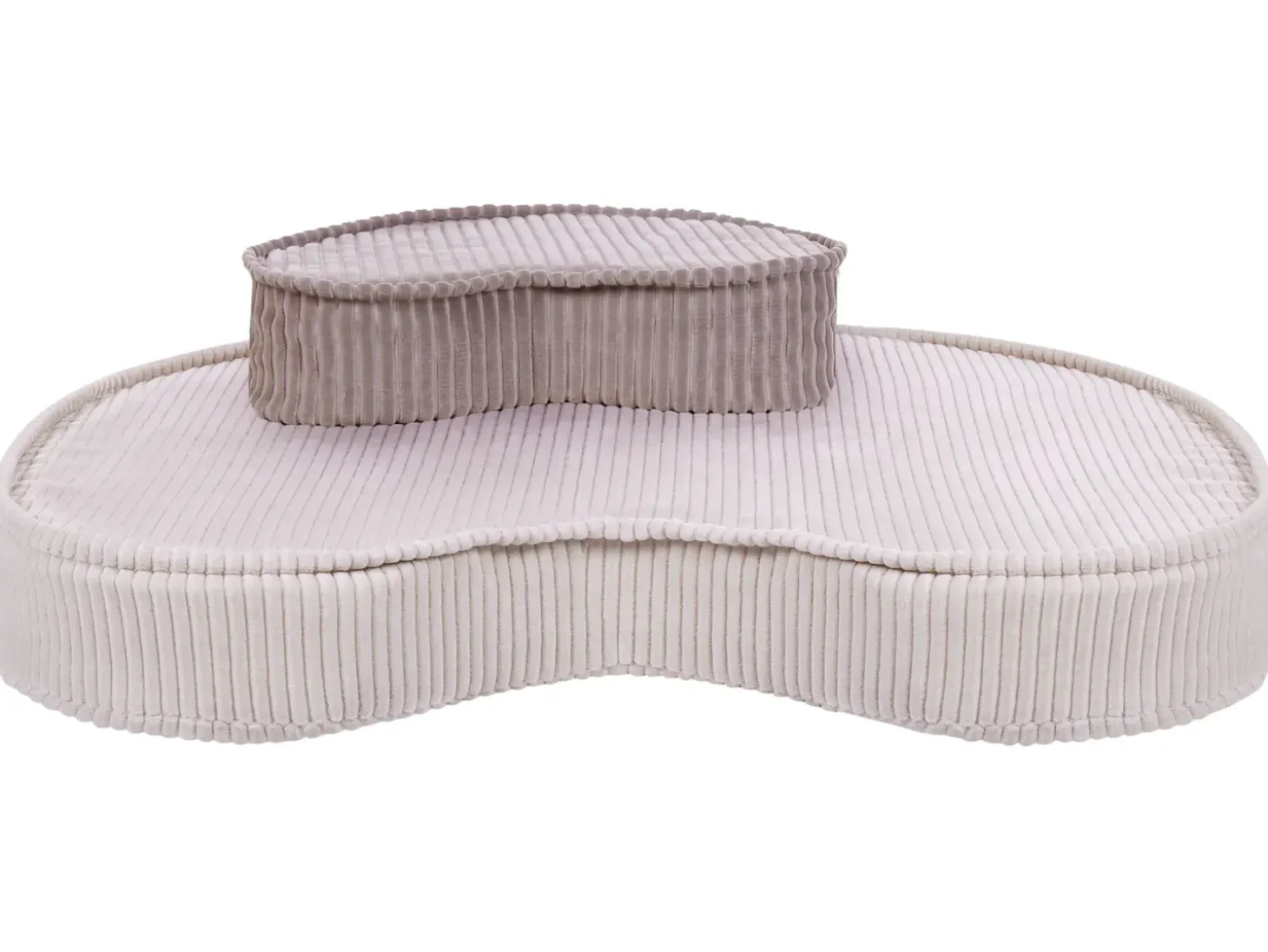 Puf NILI Velour Lys Beige